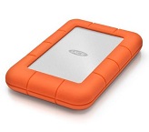 Portable hard drive with a drop-resistant case