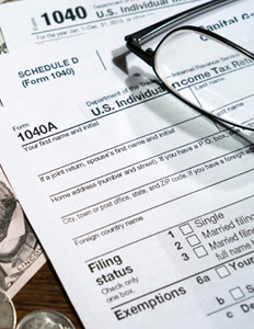 image of tax forms