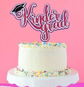 White cake with Kindergrad cake topper 