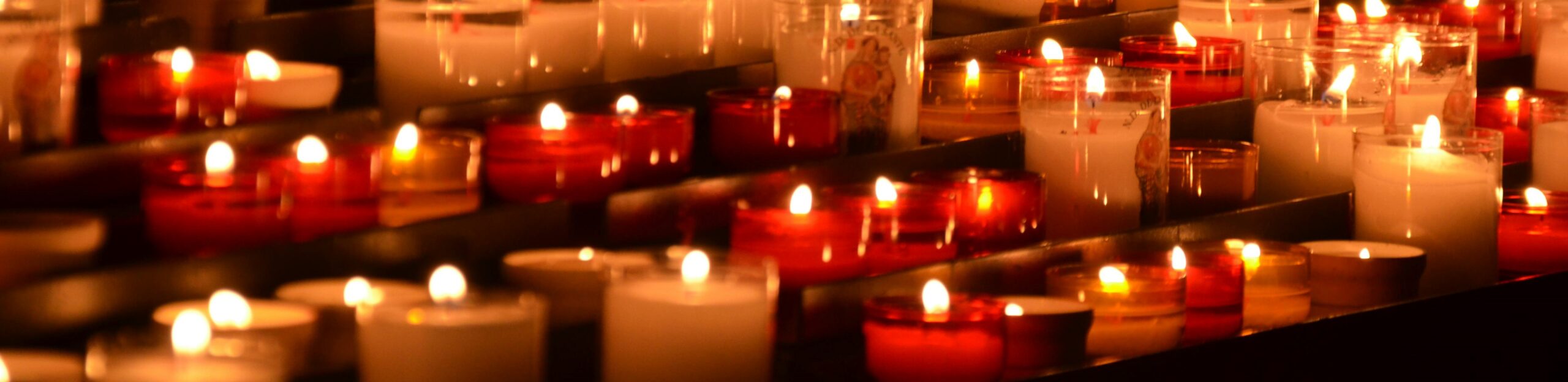 Candles Burning on an Altar