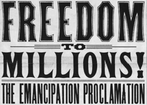 Emancipation Proclamation from Newspaper
