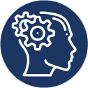illustration of a head with gears