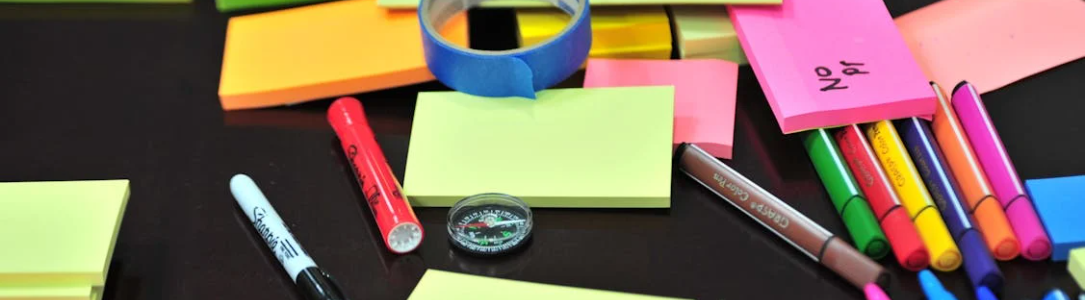 School Supplies Pens Pencils Highlighters Post-Its