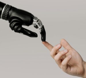 AI Robot with Human Hand