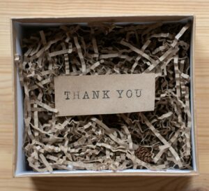Box with Thank You Inside